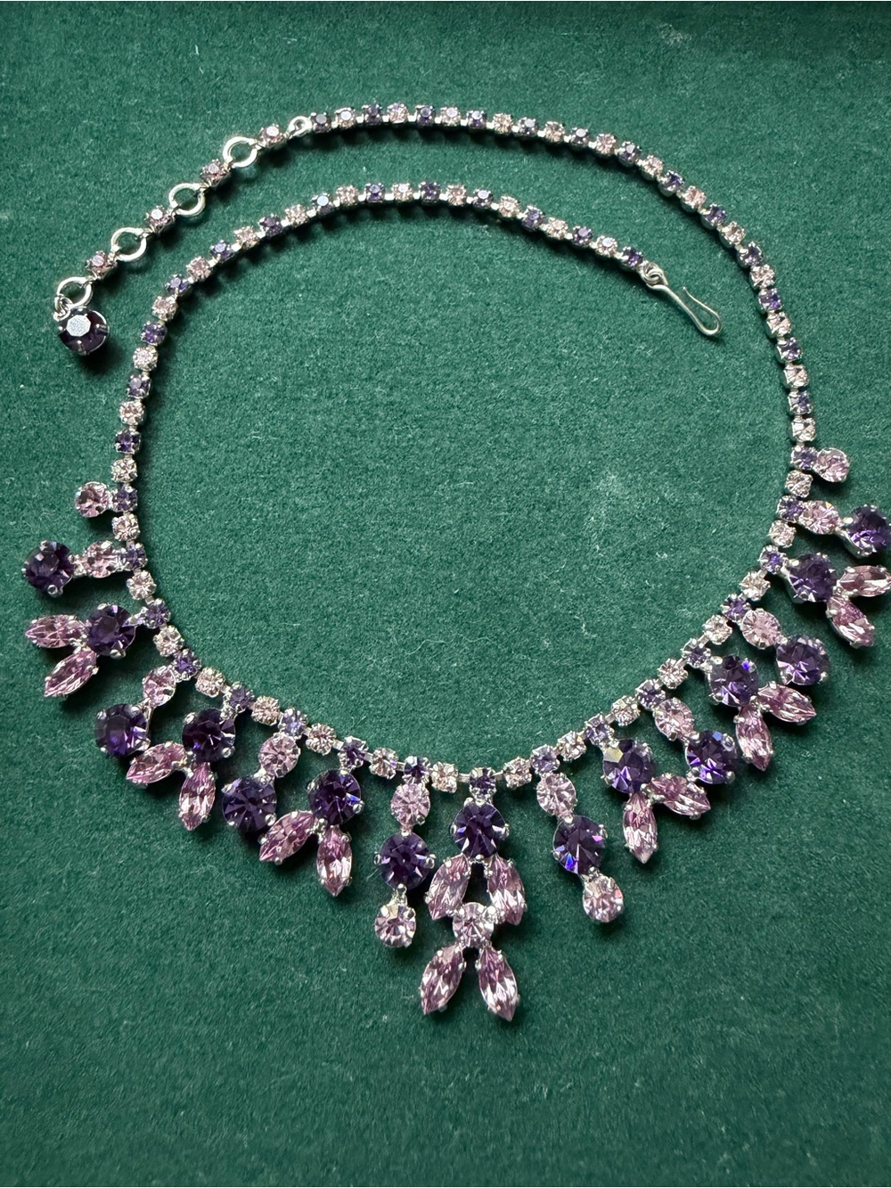 Sherman Amethyst Crystal Fringe Necklace
